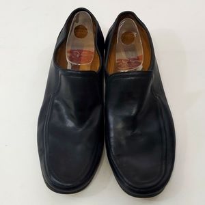 Tasso Elba men's size 11 1/2 black leather  loafers